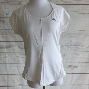 Adidas by Stella McCartney Barricade White Cap Sleeve Athletic Shirt - Size 40